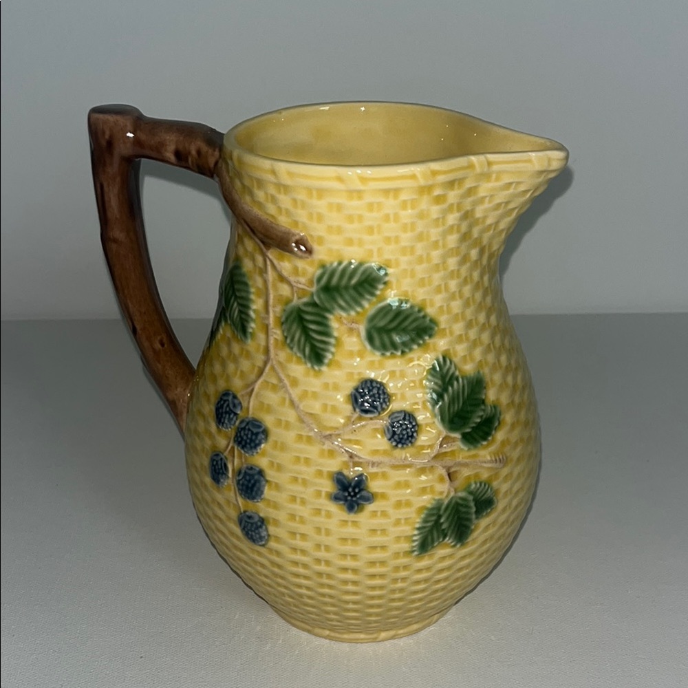Tiffany & Co. Blackberries Yellow and Green Ceramic Pitcher